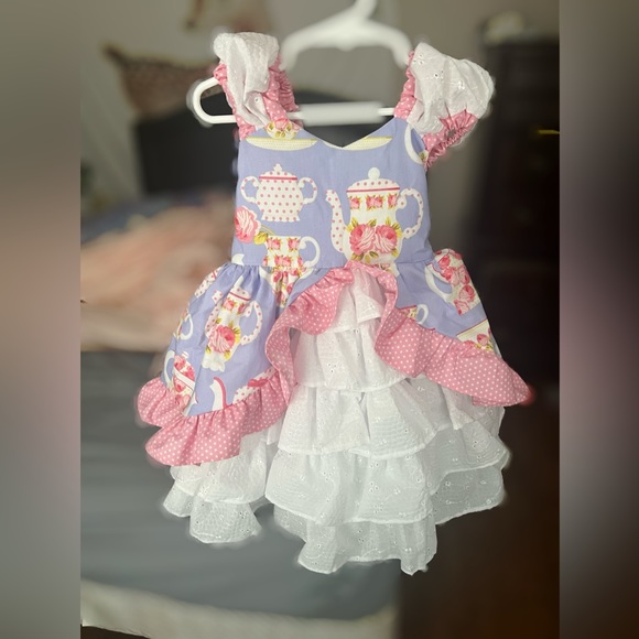 2T Time for Tea Ruffled Fancy Dress - Picture 4 of 4